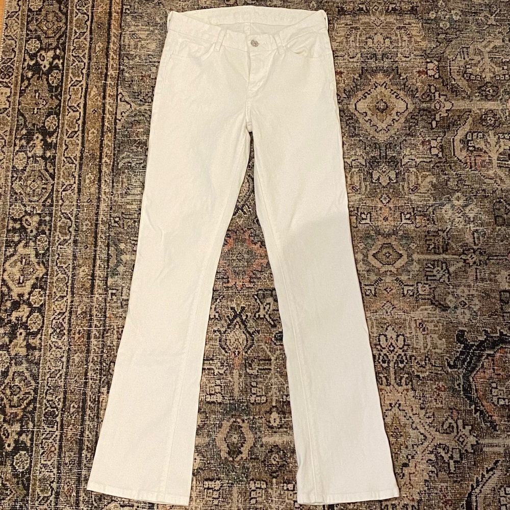 7 For All Mankind Skinny Bootcut Jeans in White (size 25)